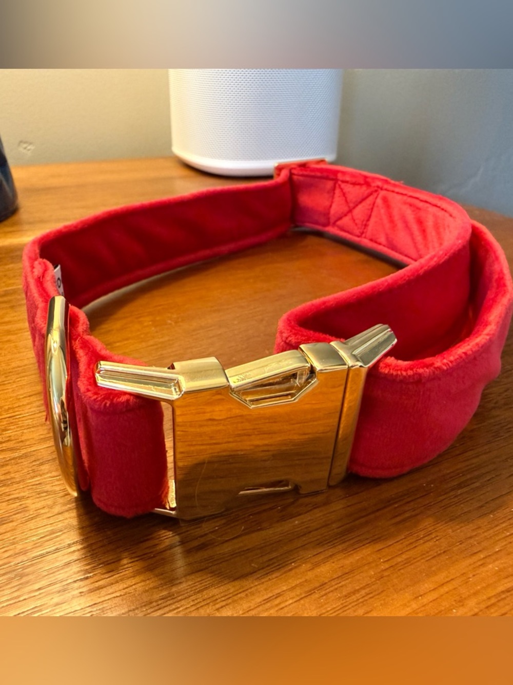 NWT! The Foggy Dog Red Velvet Dog Collar